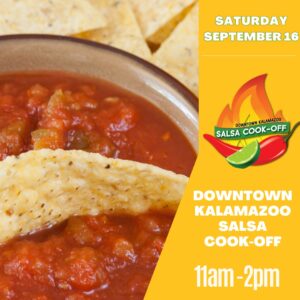 Photo of salsa with details for the downtown salsa cookoff